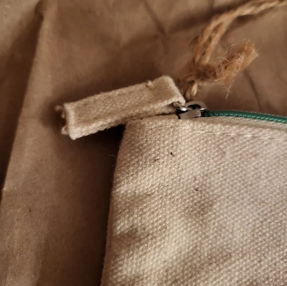 Clarins LETTER C pouch with Green Accents - Picture 2 of 7